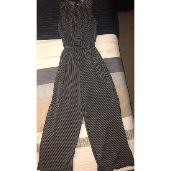 Brand new monteau stripped wide leg jumpsuit - Picture 2 of 2